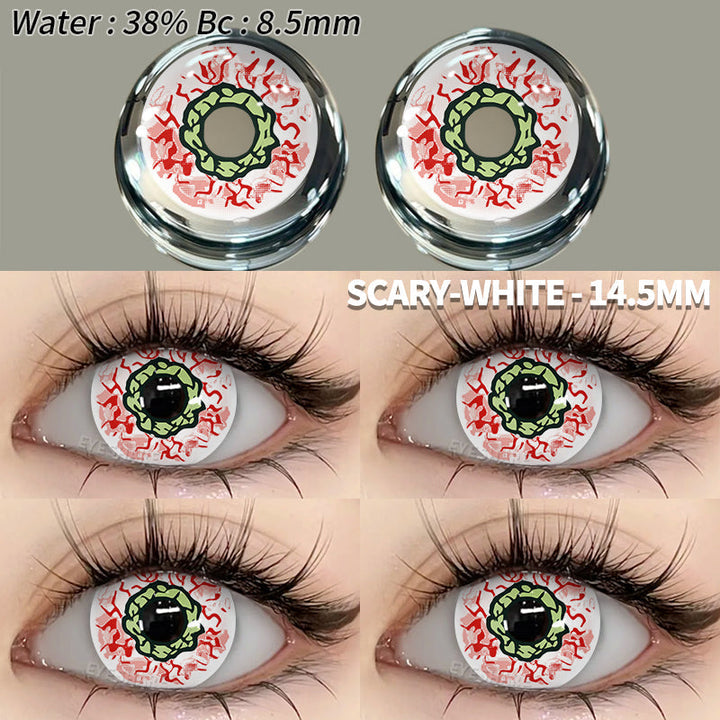 Rynx Cosplay Creepy White 14.5 mm 1 Pair | 1 Year