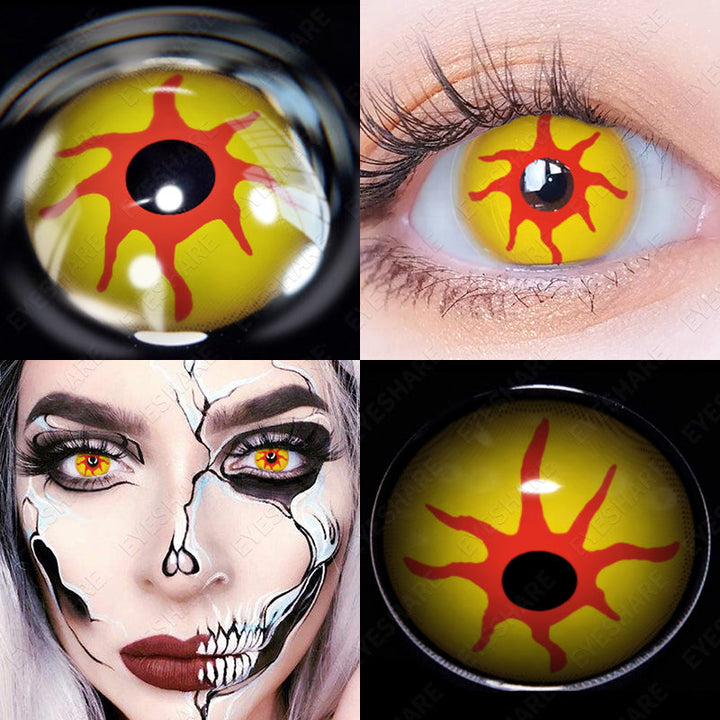 Rynx Cosplay Scary Yellow 14.5mm 1 Pair | 1 Year