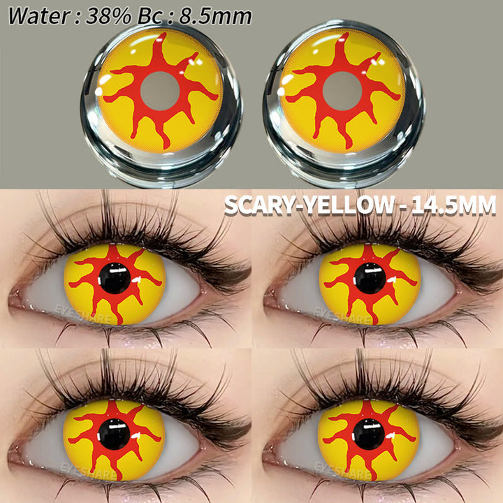 Rynx Cosplay Scary Yellow 14.5mm 1 Pair | 1 Year