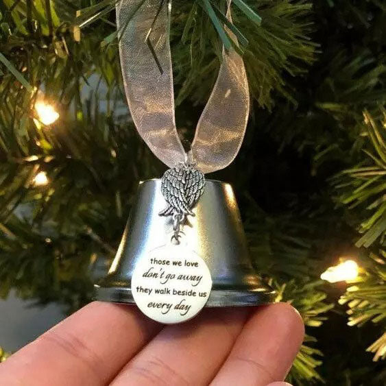 Lisslune | 🎄Christmas Tree Memorial Ornaments Angel Wings Bell Hangings Hanging Decoration
