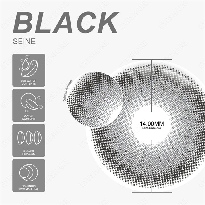Rynx Seine Black 14.0mm 1 Pair | 1 Year