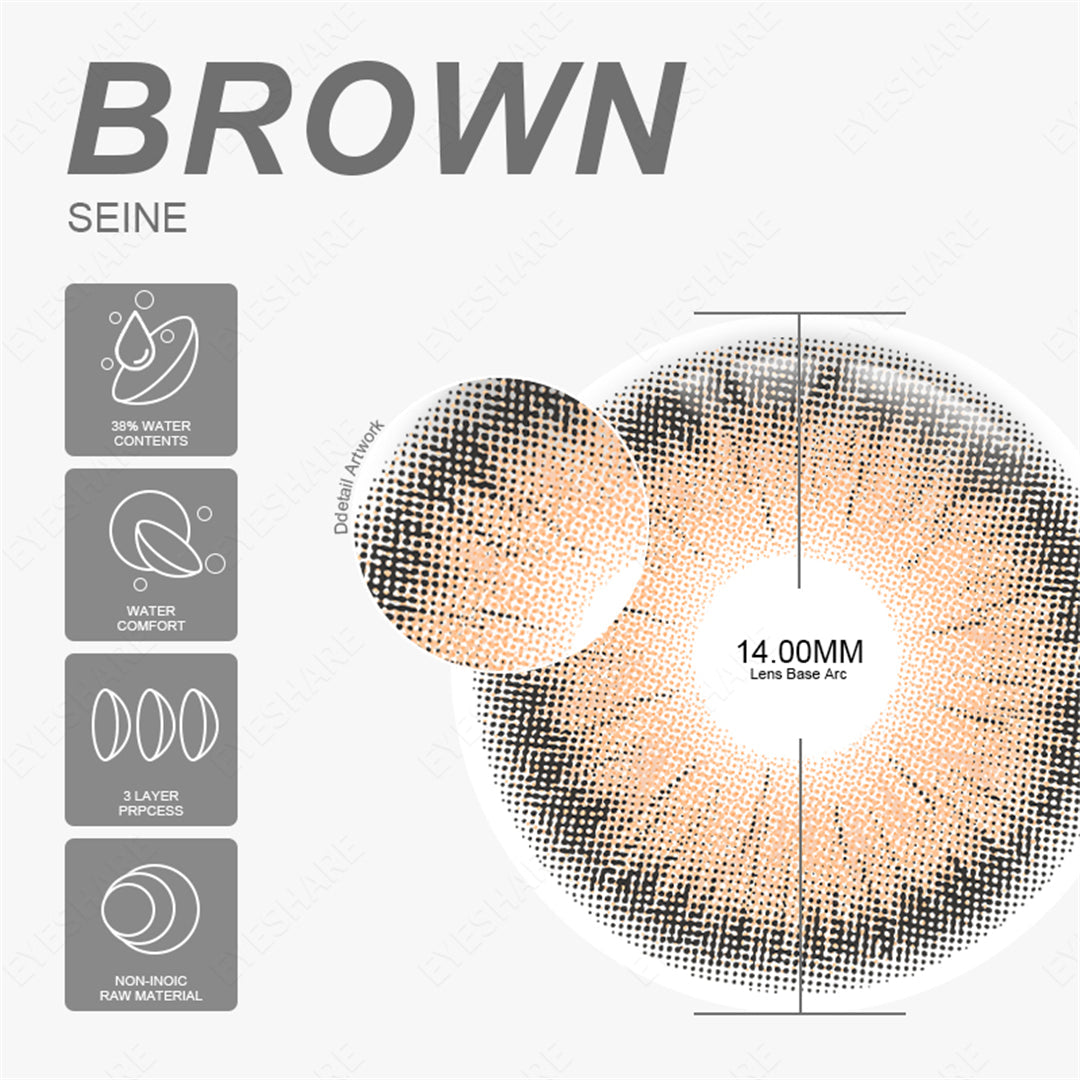 Rynx Seine Brown 14.0 mm 1 Pair | 1 Year
