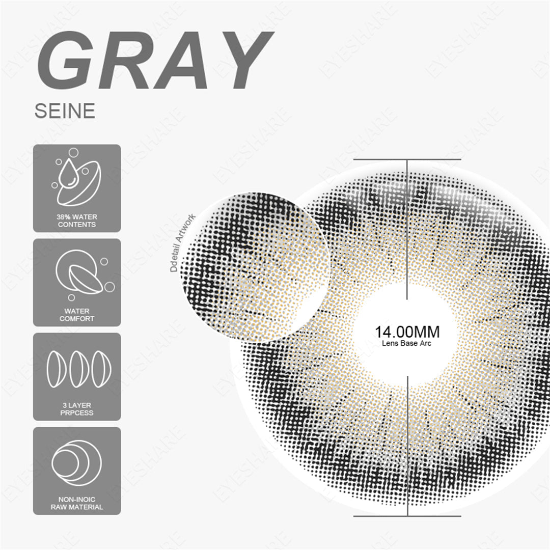 Rynx Seine Gray 14.0 mm 1 Pair | 1 Year