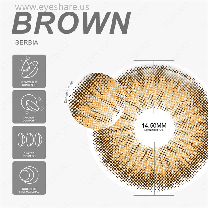 Rynx Serbia Brown 14.5mm 1 Pair | 1 Year