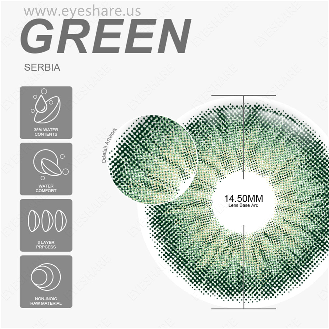 Rynx Serbia Green 14.5 mm 1 Pair | 1 Year