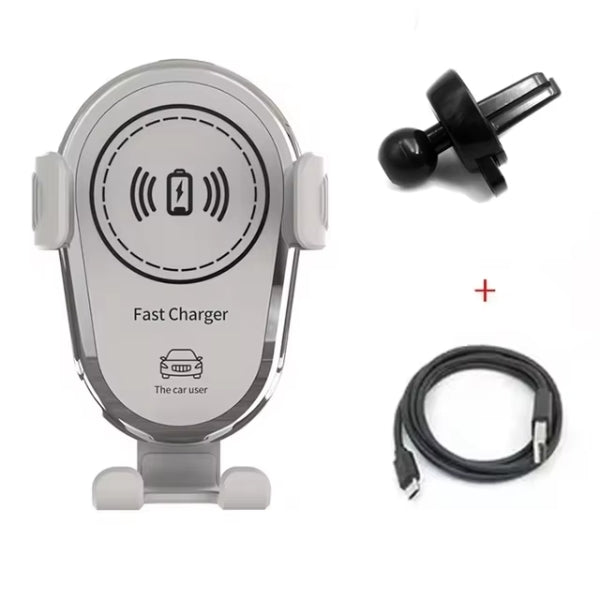 Lisslune | Wireless Car Charger & Phone Mount - Fast Charging Holder for iPhone 14 & All Smartphones