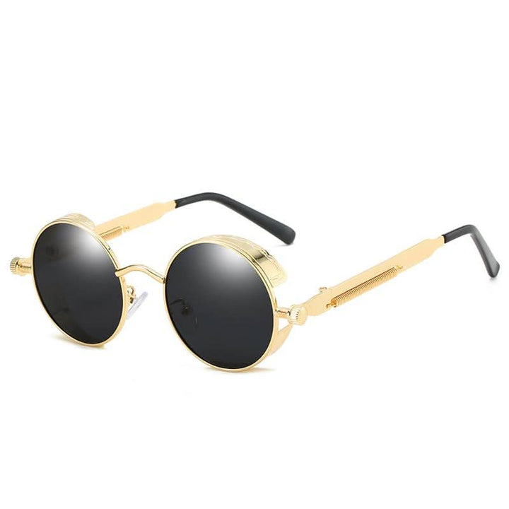 Lisslune | Vintage Round Steampunk Sunglasses Polarized UV400