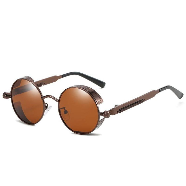 Lisslune | Vintage Round Steampunk Sunglasses Polarized UV400