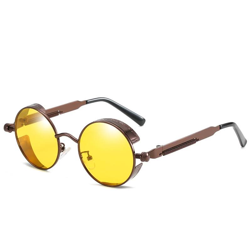 Lisslune | Vintage Round Steampunk Sunglasses Polarized UV400