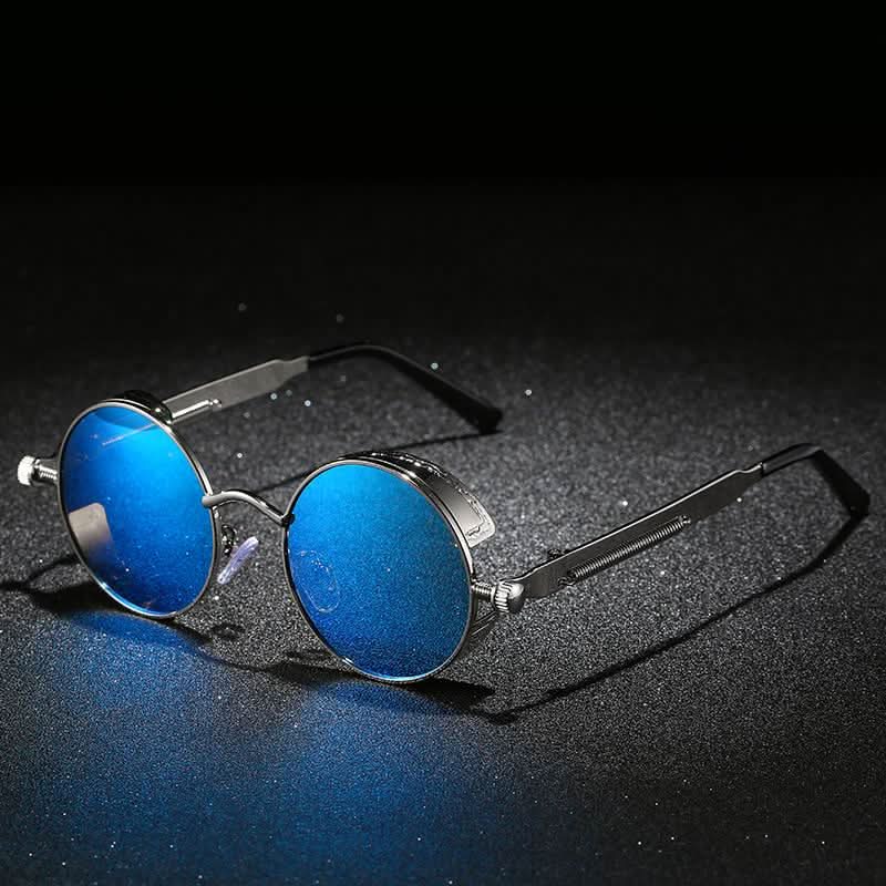 Lisslune | Vintage Round Steampunk Sunglasses Polarized UV400