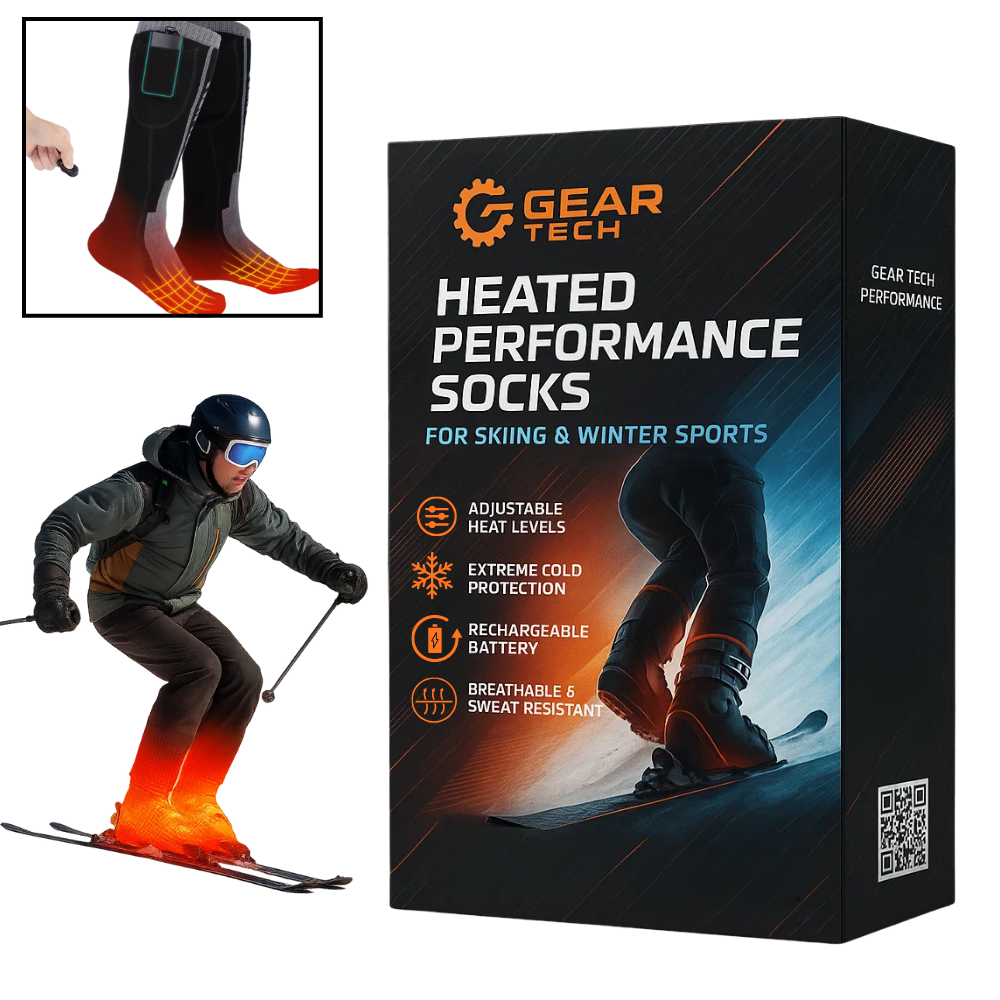 Lisslune | Rechargeable Heated Ski Socks & Foot Warmers – Electric Thermal Socks for Skiing, Snowboarding & Winter Sports UK
