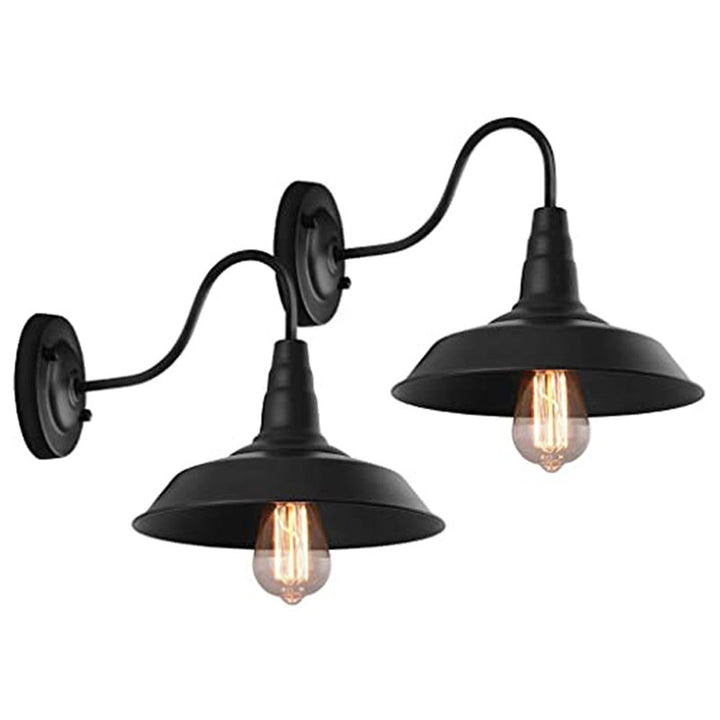 Lisslune | Noctura Classic Wall Lamp | Vintage Design | Iron Frame with Round Glass Shade | 1-Light Dining Room Lighting