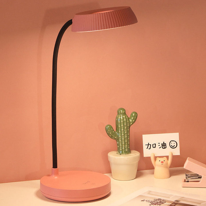 Lisslune | Nordic Minimalist Round Plate LED Touch Eye Protection USB Desk Lamp
