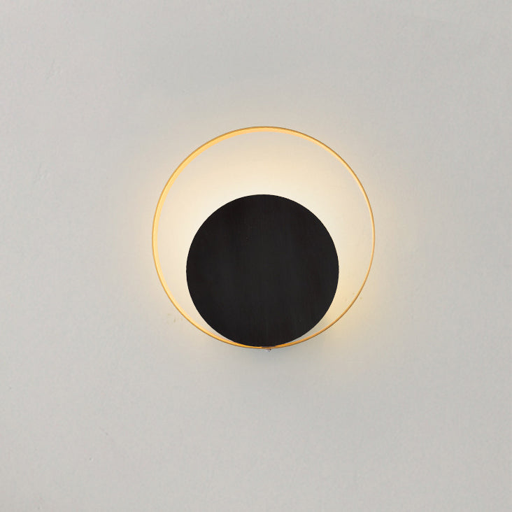 Lisslune | Modern Minimalist Iron Circle Ring 1-Light Wall Sconces Lamp For Bedroom