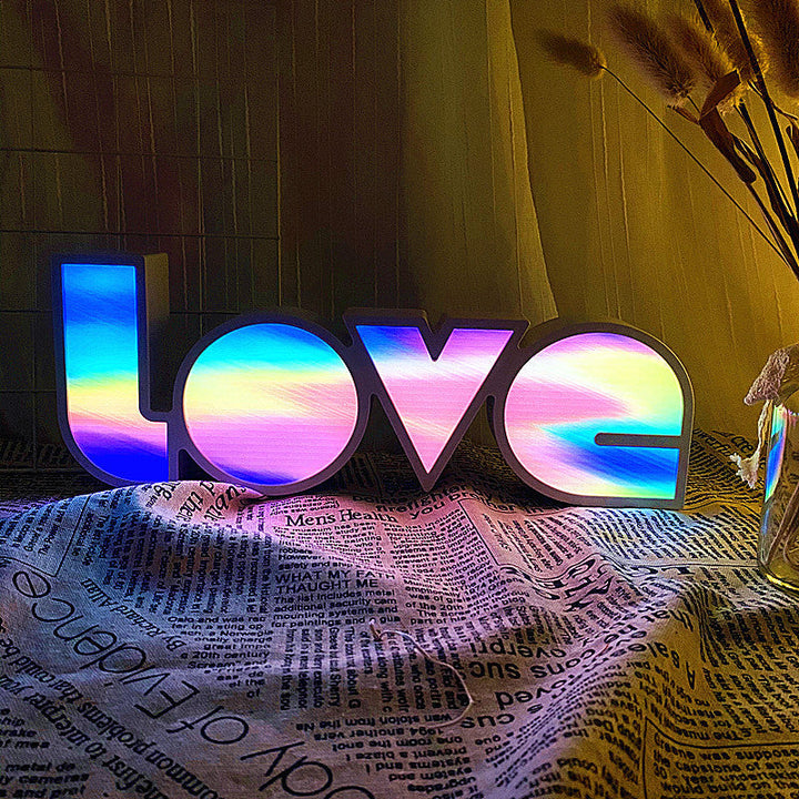 Lisslune | Modern Art Deco waterproof PS LOVE letters LED table lamp for the bedroom