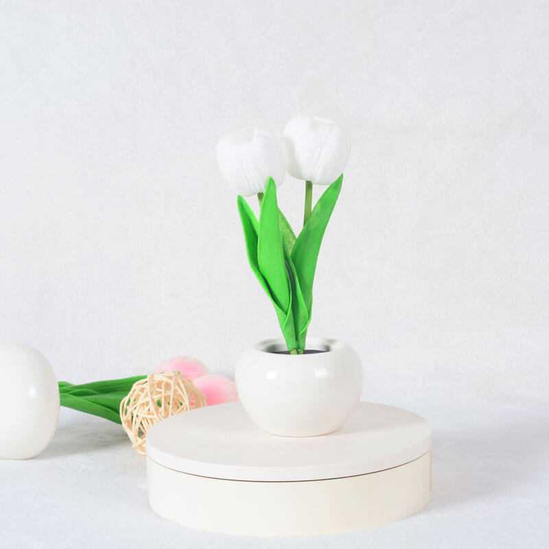 Lisslune | Modern Creative Simulation Tulip Peony LED Night Light Table Lamp