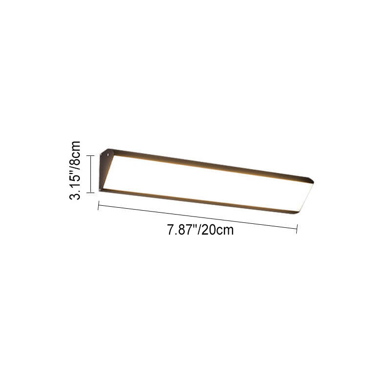 Lisslune | AquaBar Modern LED Outdoor Wall Light | Aluminum & Acrylic | Durable & Waterproof | Warm White | Various Sizes
