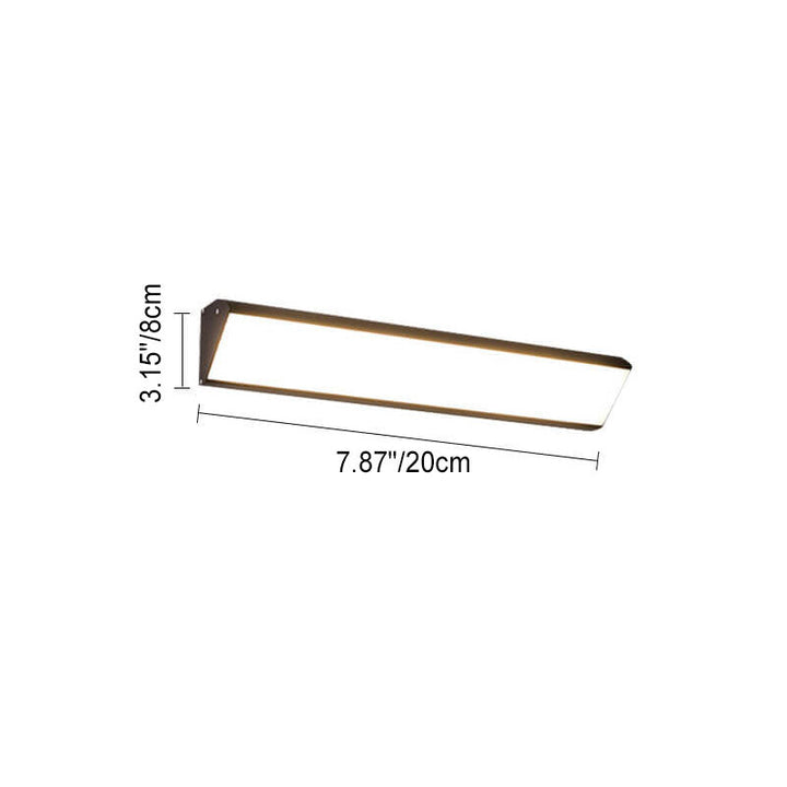 Lisslune | AquaBar Modern LED Outdoor Wall Light | Aluminum & Acrylic | Durable & Waterproof | Warm White | Various Sizes