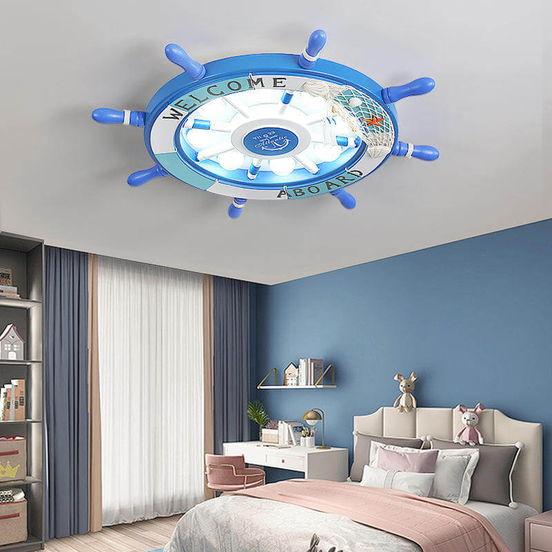Lisslune | NautiGlow Children's Room LED Ceiling Lamp | Sailboat Design | Cartoon Style | Ambient Lighting