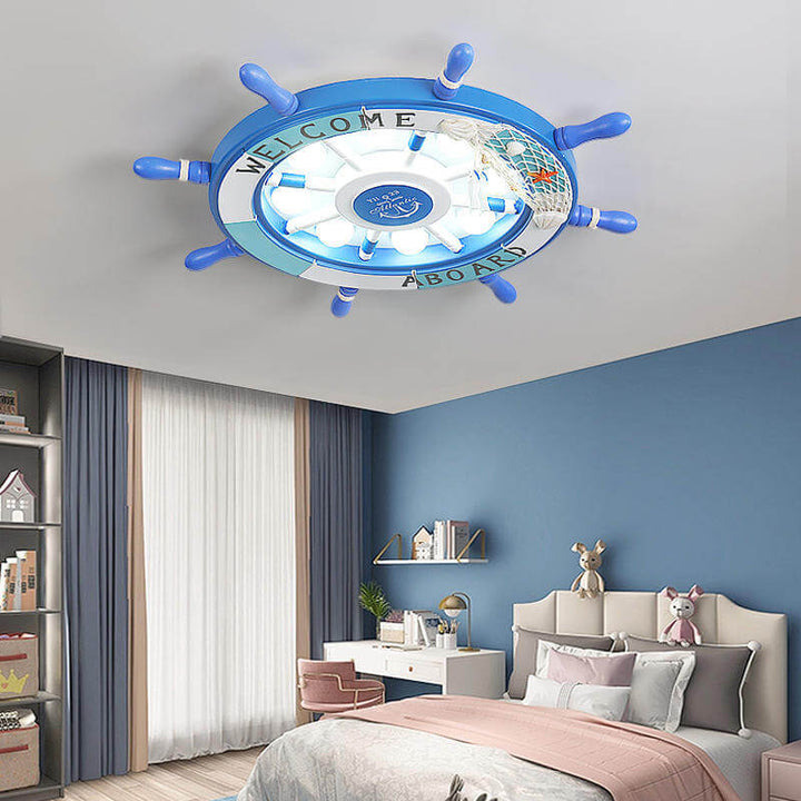 Lisslune | NautiGlow Children's Room LED Ceiling Lamp | Sailboat Design | Cartoon Style | Ambient Lighting