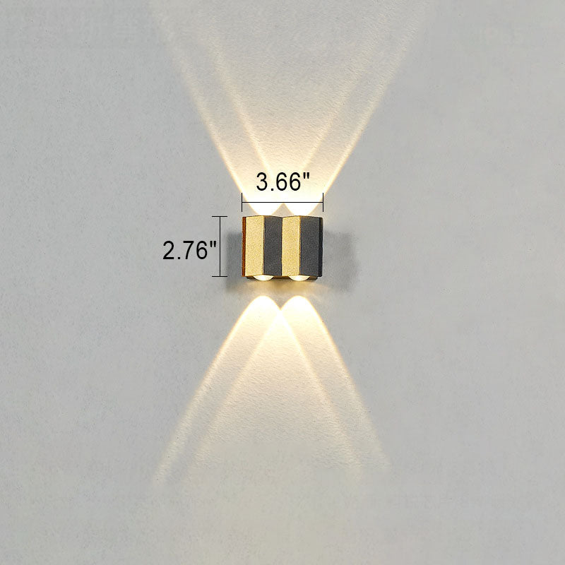 Lisslune | Modern Light Luxury Golden Aluminium Outdoor Waterproof Terrace LED Wall Light Lamp