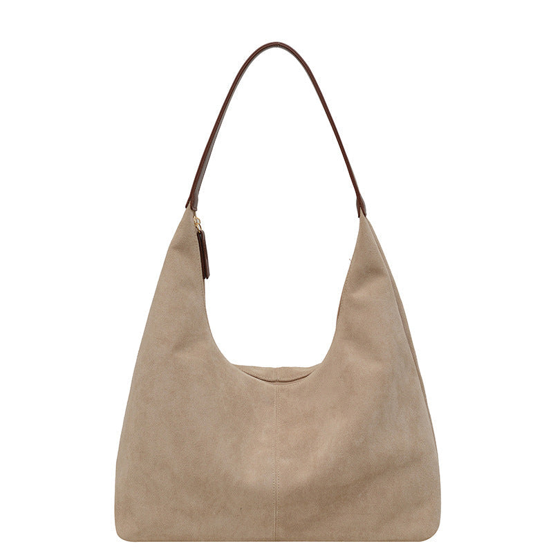 Lisslune | Suede messenger bag with large capacity