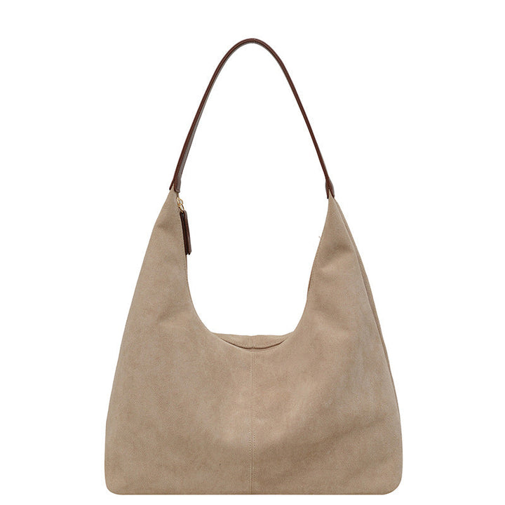 Lisslune | Suede messenger bag with large capacity