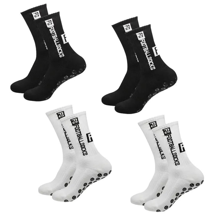 Lisslune | 4 pairs of soccer socks sports grip rubber non-slip socks