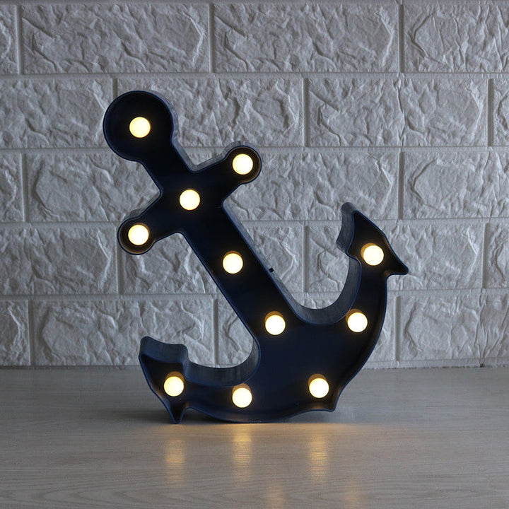 Lisslune | Scandinavian modern Boat Anchor ABS Battery LED Wall Sconce Lamp