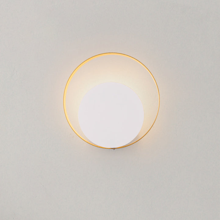 Lisslune | Modern Minimalist Iron Circle Ring 1-Light Wall Sconces Lamp For Bedroom