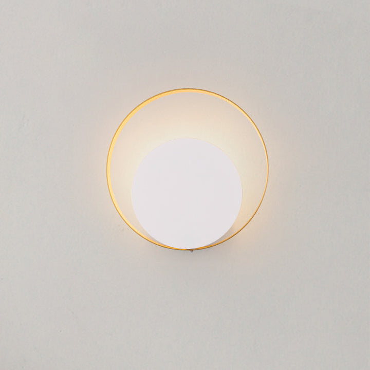Lisslune | Modern Minimalist Iron Circle Ring 1-Light Wall Sconces Lamp For Bedroom