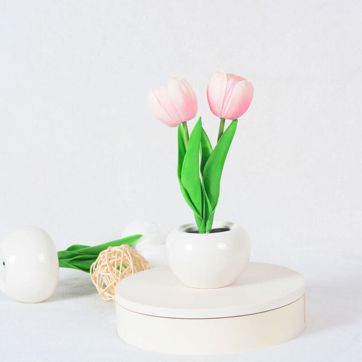Lisslune | Modern Creative Simulation Tulip Peony LED Night Light Table Lamp