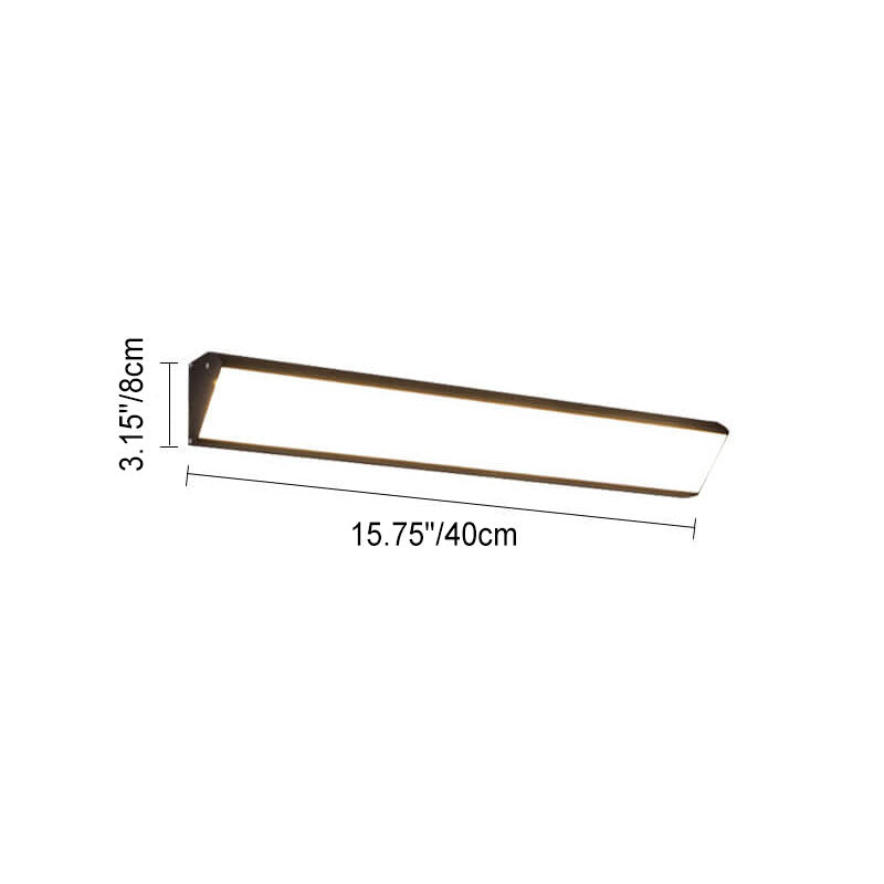 Lisslune | AquaBar Modern LED Outdoor Wall Light | Aluminum & Acrylic | Durable & Waterproof | Warm White | Various Sizes
