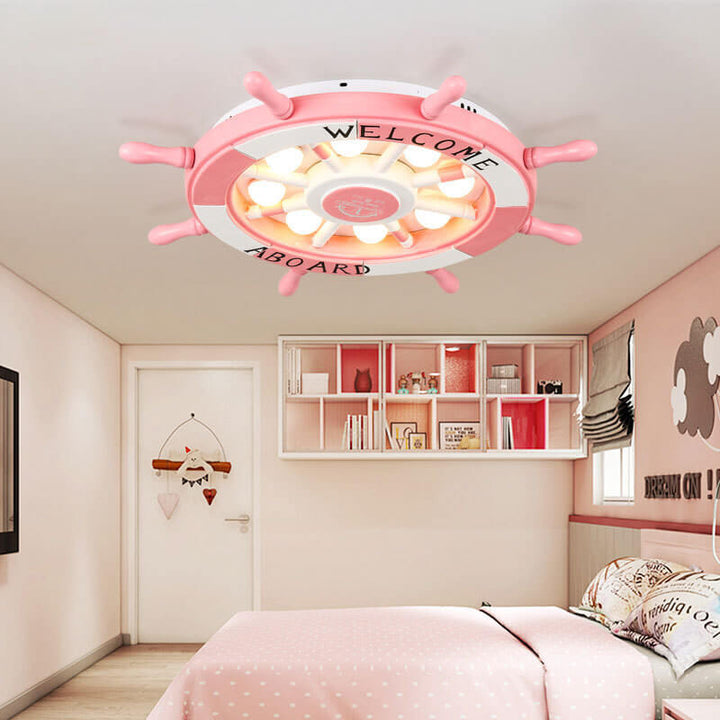 Lisslune | NautiGlow Children's Room LED Ceiling Lamp | Sailboat Design | Cartoon Style | Ambient Lighting