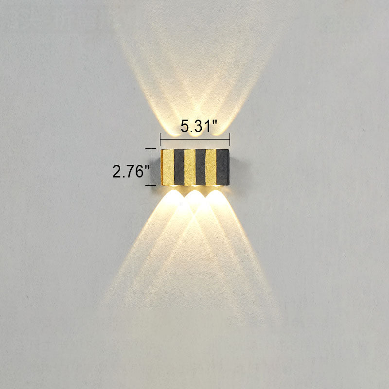 Lisslune | Modern Light Luxury Golden Aluminium Outdoor Waterproof Terrace LED Wall Light Lamp
