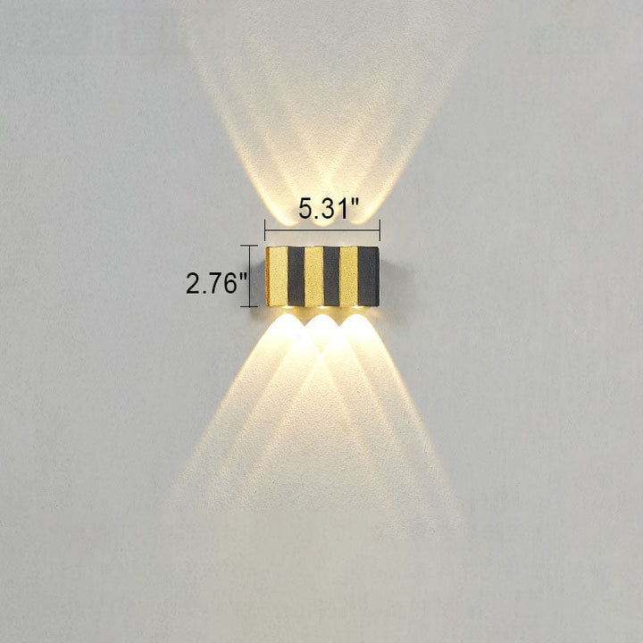 Lisslune | Modern Light Luxury Golden Aluminium Outdoor Waterproof Terrace LED Wall Light Lamp