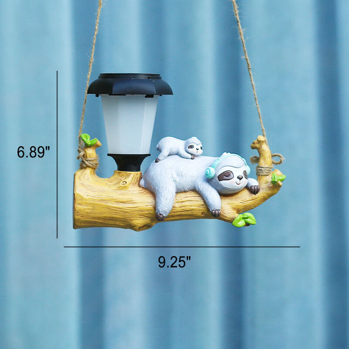 Lisslune | GlowSloth – Funny outdoor wall light with two sloths resting on a branch