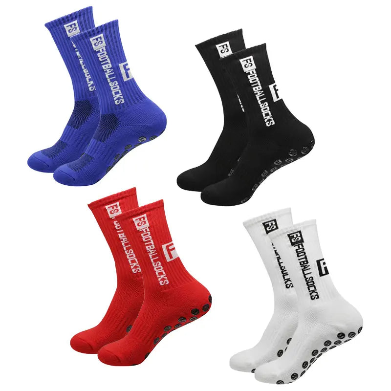 Lisslune | 4 pairs of soccer socks sports grip rubber non-slip socks