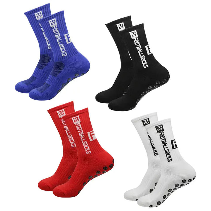Lisslune | 4 pairs of soccer socks sports grip rubber non-slip socks