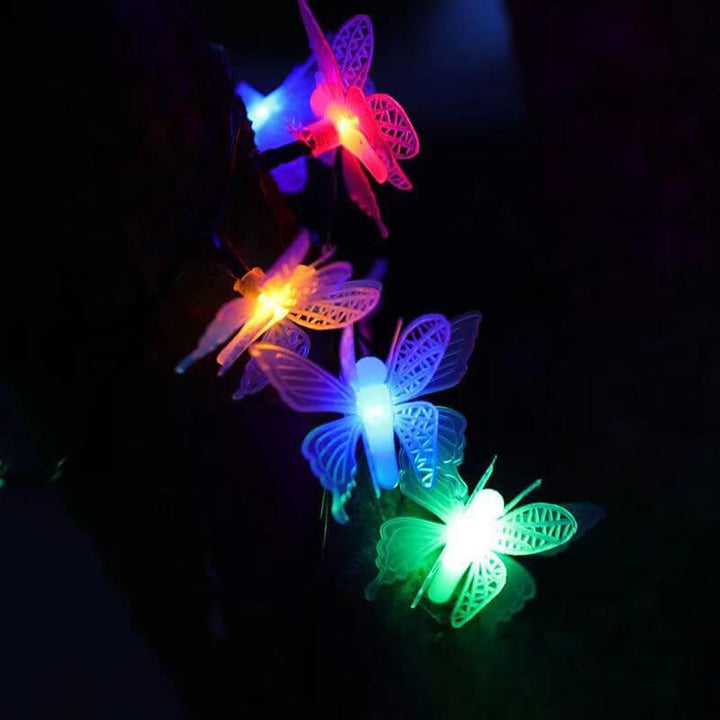 Lisslune | Luminelle LED String Lights | Butterfly Design | For Garden, Balcony & Terrace | Outdoor Decor
