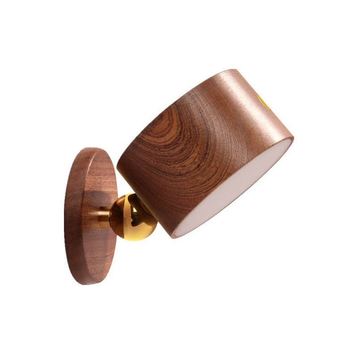 Lisslune | Simple wood USB rechargeable touch magnet LED night light wall sconce lamp