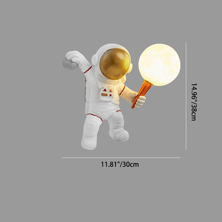 Lisslune | CosmoBuddy Astronaut Wall Lamp | Creative Design | Resin & ABS | LED Bedroom Light