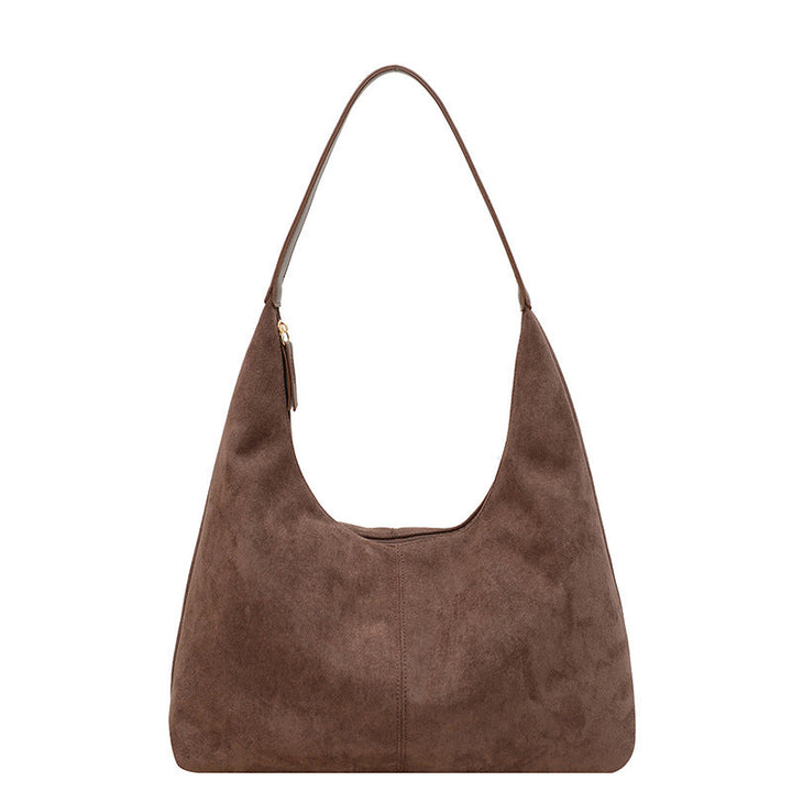 Lisslune | Suede messenger bag with large capacity