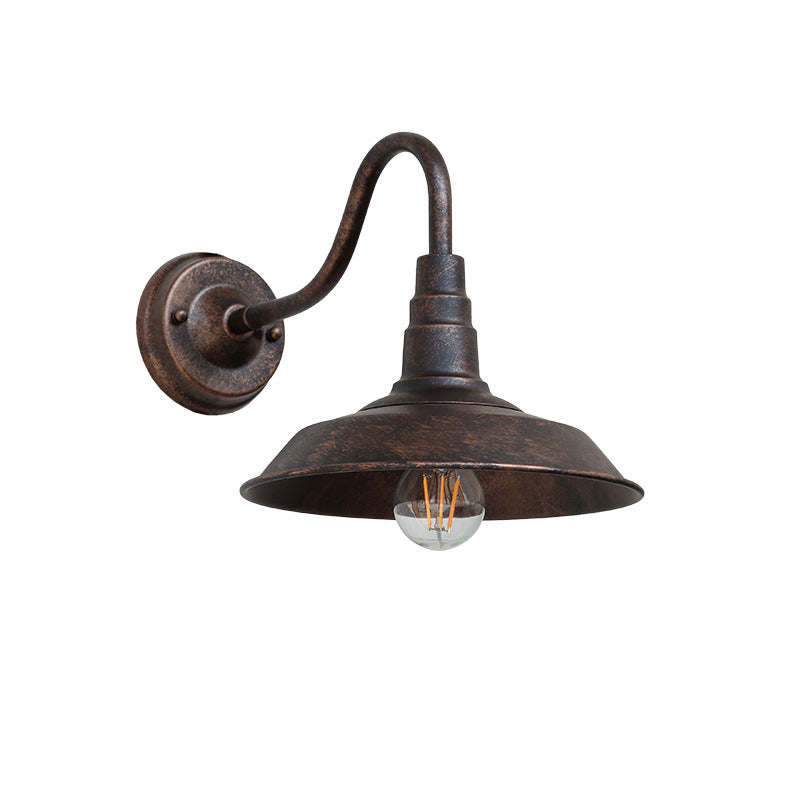Lisslune | Noctura Classic Wall Lamp | Vintage Design | Iron Frame with Round Glass Shade | 1-Light Dining Room Lighting