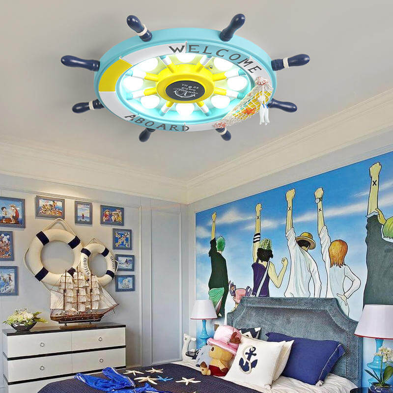 Lisslune | NautiGlow Children's Room LED Ceiling Lamp | Sailboat Design | Cartoon Style | Ambient Lighting