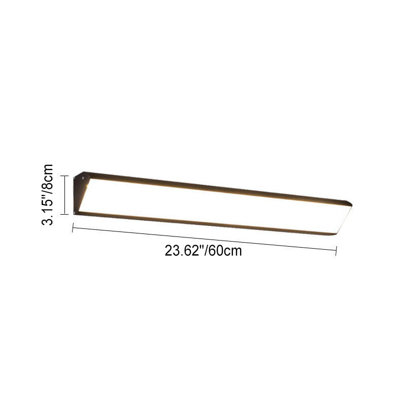 Lisslune | AquaBar Modern LED Outdoor Wall Light | Aluminum & Acrylic | Durable & Waterproof | Warm White | Various Sizes