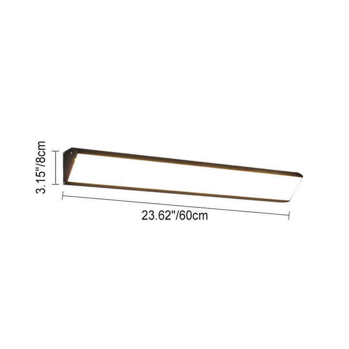 Lisslune | AquaBar Modern LED Outdoor Wall Light | Aluminum & Acrylic | Durable & Waterproof | Warm White | Various Sizes