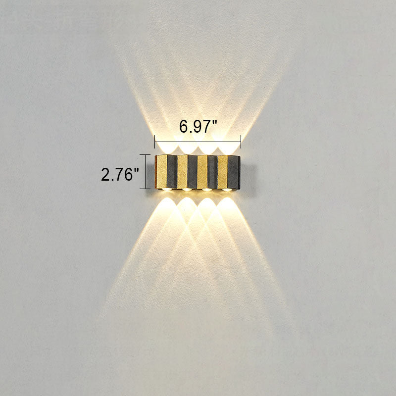 Lisslune | Modern Light Luxury Golden Aluminium Outdoor Waterproof Terrace LED Wall Light Lamp