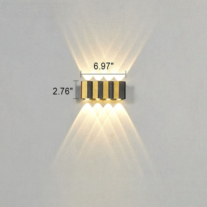 Lisslune | Modern Light Luxury Golden Aluminium Outdoor Waterproof Terrace LED Wall Light Lamp