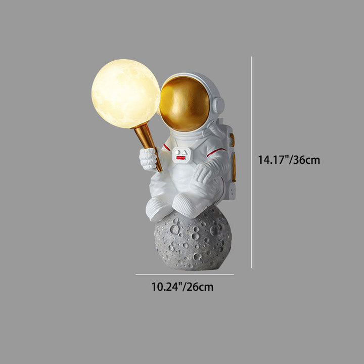 Lisslune | CosmoBuddy Astronaut Wall Lamp | Creative Design | Resin & ABS | LED Bedroom Light